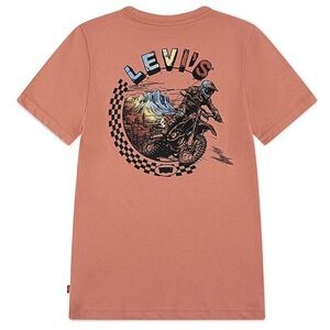 Levi’s Boys Moto Motorcycle Dirt Bike Logo Short Sleeve Tee Shirt
